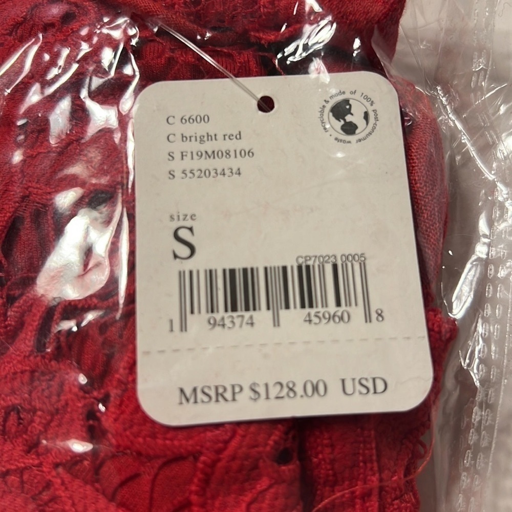 Free People Red Lace-Trim Maxi Dress - Picture 8 of 9